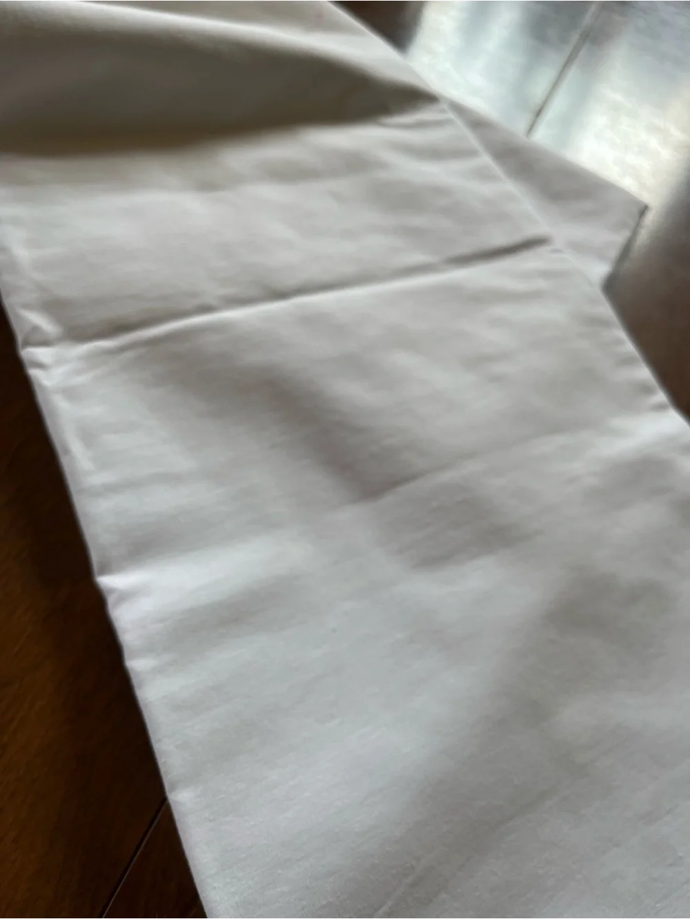 Embroidered Pink Floral White Pillowcase Set